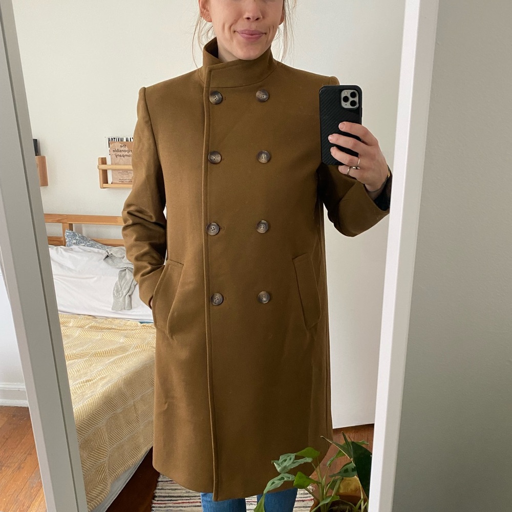 Zara Trench Coat with unique collar Beige